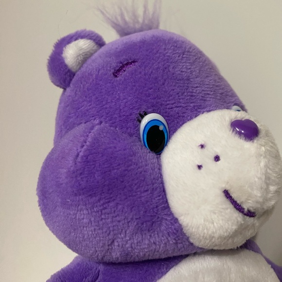 Care Bear Plush Share Bear Purple Stuffed Animal Plush Plastic Eyes 8 inch - Picture 6 of 11